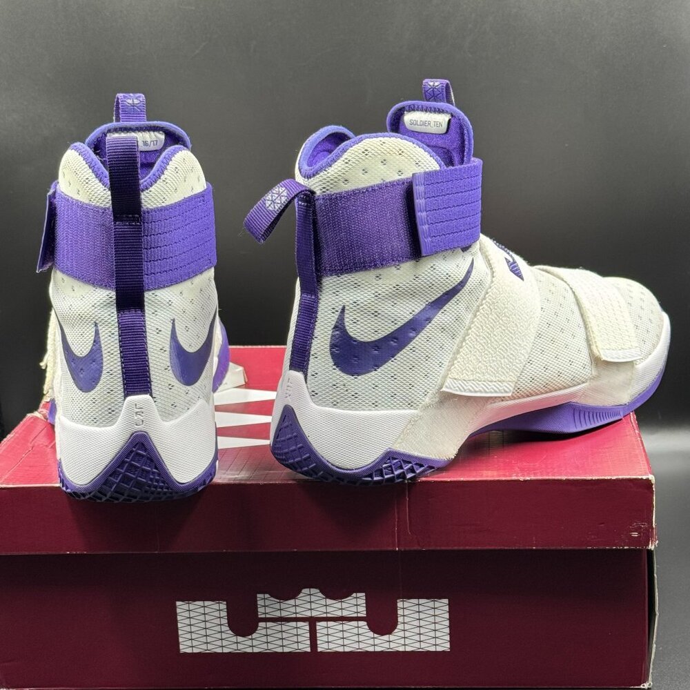 Nike LeBron LBJ Soldier 10 White/Purple